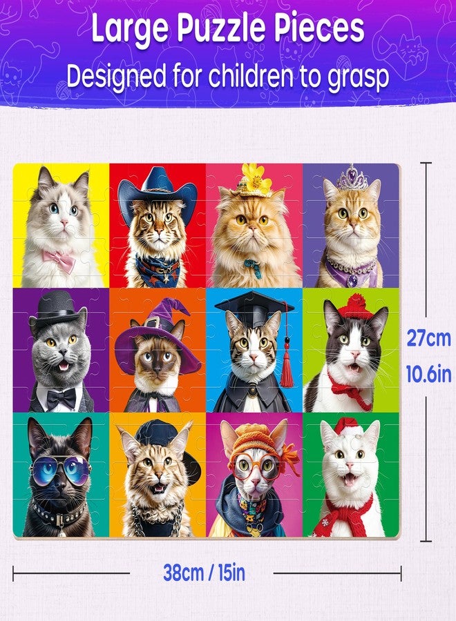 SYNARRY 100 Piece Puzzles for Kids Ages 4-6 6-8, Wooden 100 Piece Puzzle, 4 5 6 7 8 Year Old Puzzles for Kids Ages 4-8, Cat Dog Flower Donut Jigsaw Puzzle for 3+ Years Old Boys Girls - Image 5